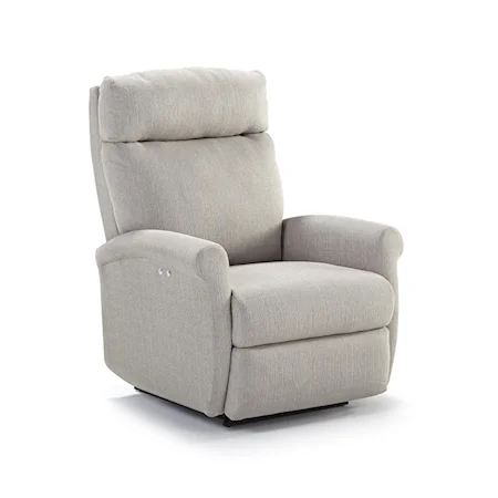 Power Swivel Glider Recliner With Rolled Arms & Power Headrest